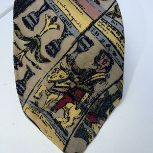 Vtg Generra Mens Necktie Renaissance Festival Victorian Party Holiday USA 59”